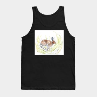 Irish hare watercolour illustration. Tank Top